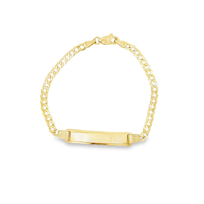 14 KARAT CUBAN ITALIAN CURB BRACELET LENGTH 6 WEIG