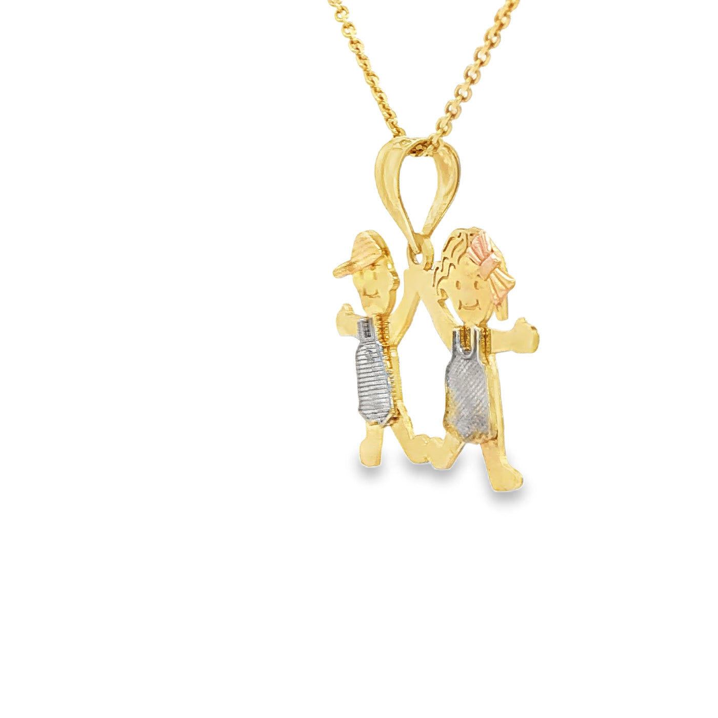 PENDANT 14K 2.6G BOY N GIRL BOY GIRL 3TONE