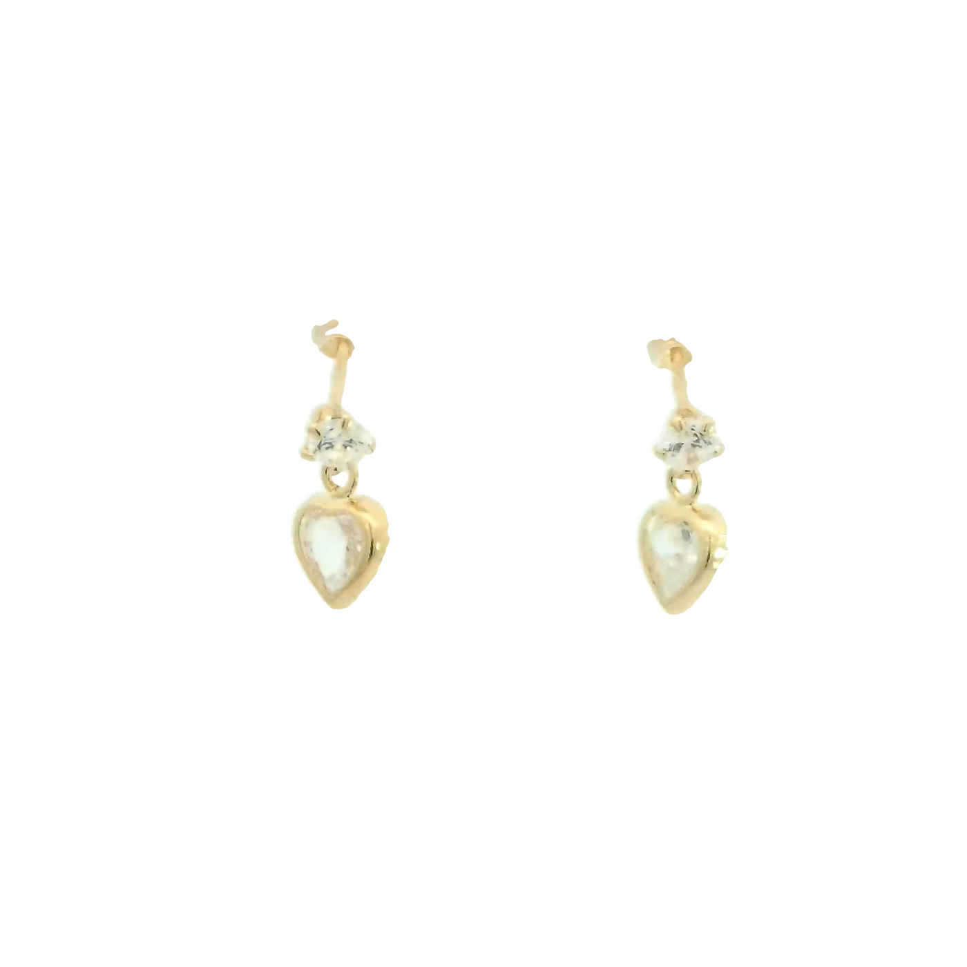 EARRINGS 14K 0.8G
CZ DANGLE HEART