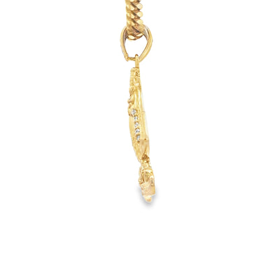 14 KARAT CHARM CZ VIRGEN DE CARIDAD