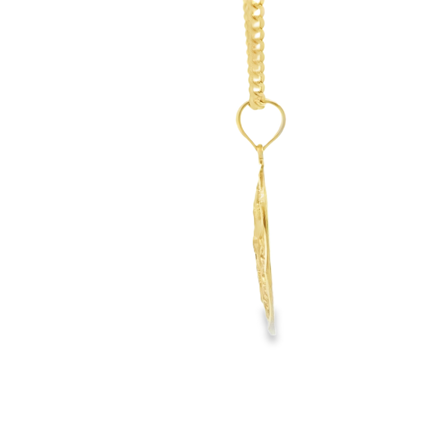 PENDANT 14K 2.0G SAINT ST BENEDICT FILIGREE BORDER