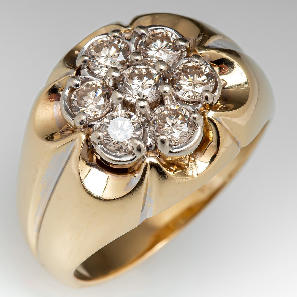 14K CLUSTER RING #10