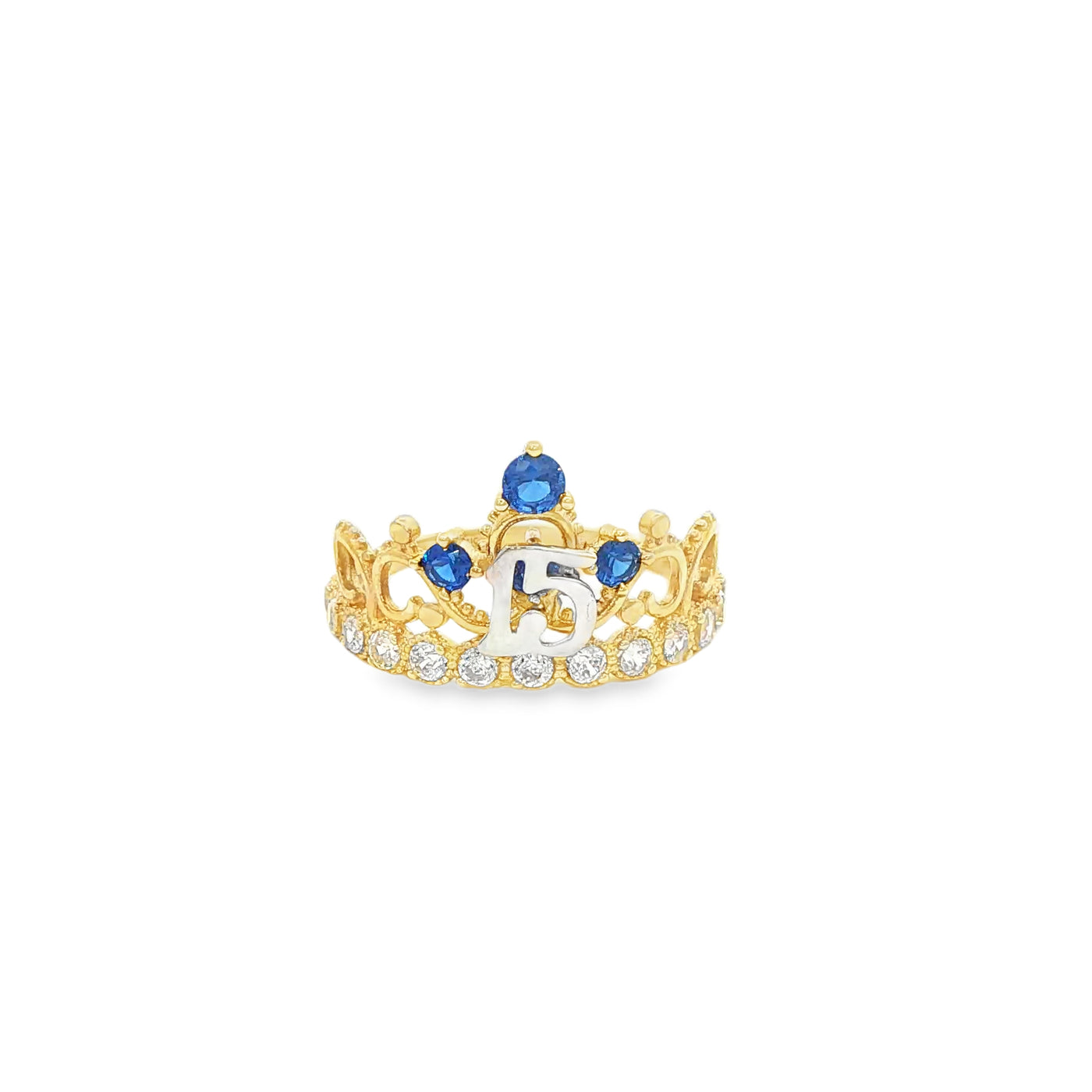 14 KARAT RING SIZE 7 WEIGHT: 2.5G : CZ QUINCE 15 C