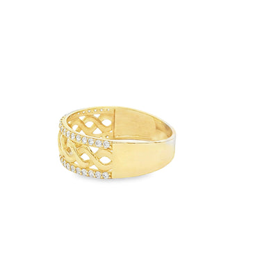 14 KARAT RING SIZE 10.5 WEIGHT: 3.0G : 7.5MM CZ MO