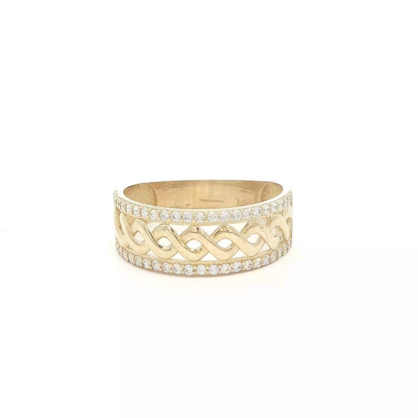 14 KARAT RING SIZE 10.5 WEIGHT: 3.0G : 7.5MM CZ MO