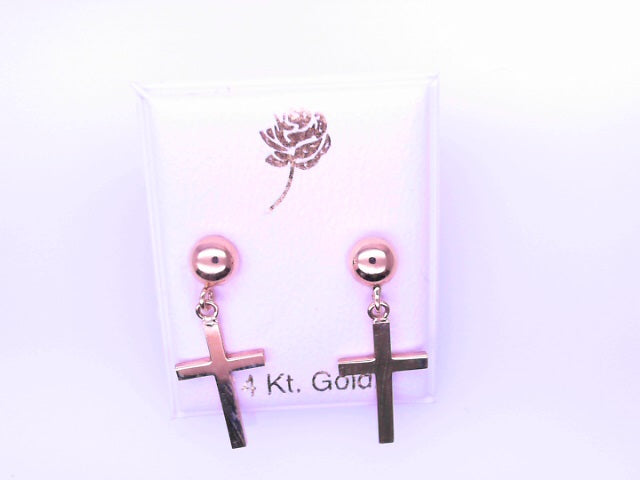 14 KARAT STUD EARRINGS WEIGHT: 0.8G : 5MM CZ CLEAR
