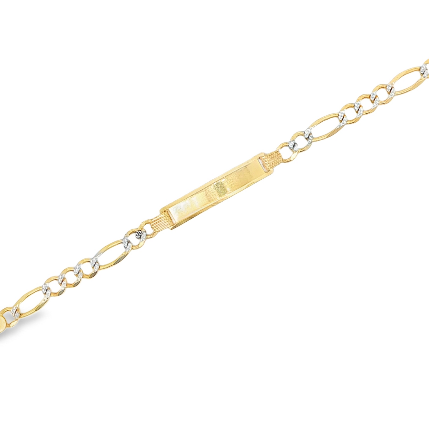 14 KARAT FIGARO BRACELET LENGTH 6 WEIGHT: 5.4G : I