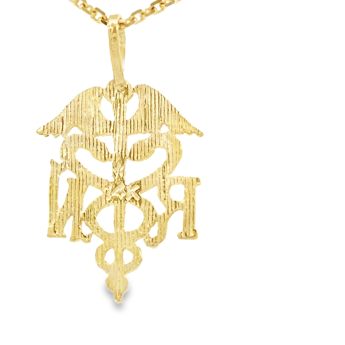 PENDANT 14KP Medical R N Eagle Snake