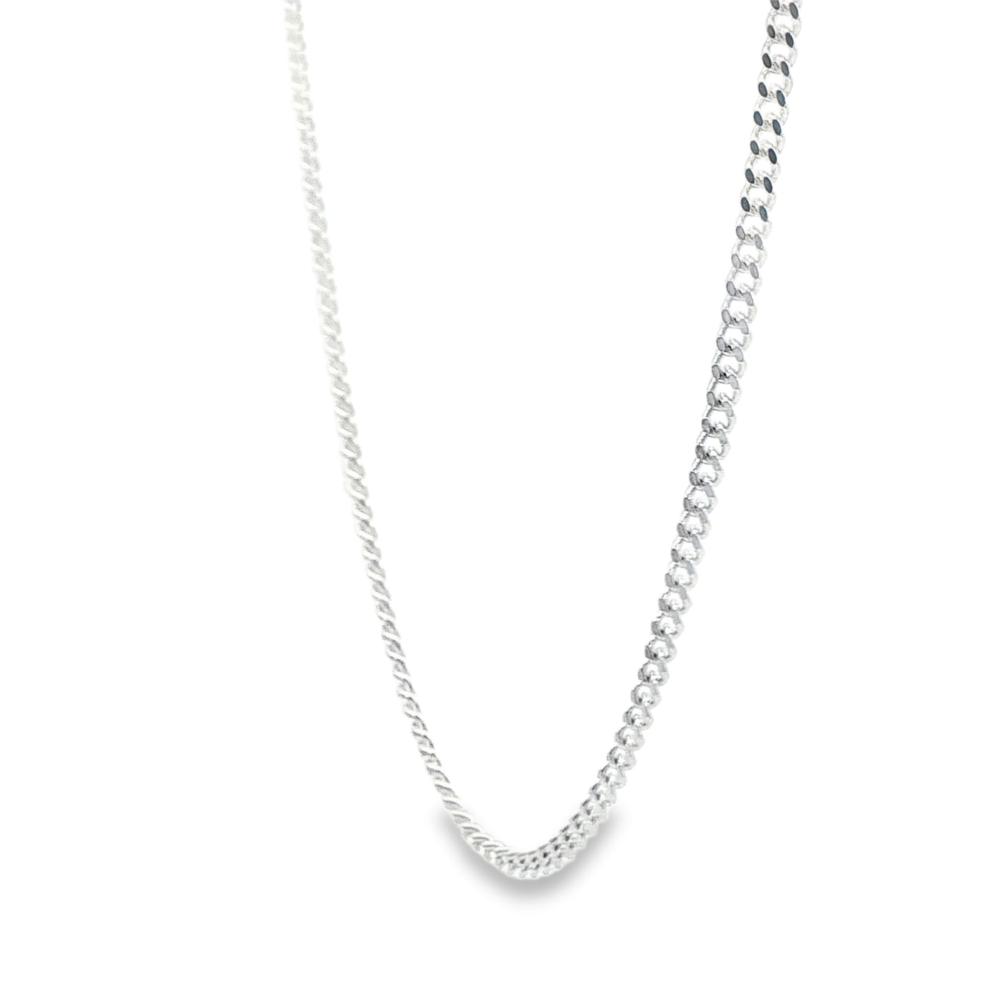 STERLING SILVER CUBAN MIAMI CHAIN LENGTH: 22 1.9MM
