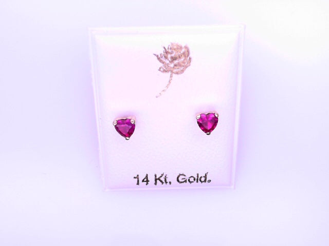 14 KARAT STUD EARRINGS WEIGHT: 0.8G : 5MM CZ CLEAR