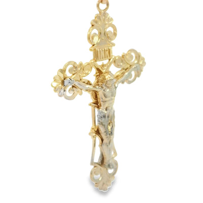 14K Filagree Jesus Cross Pendant