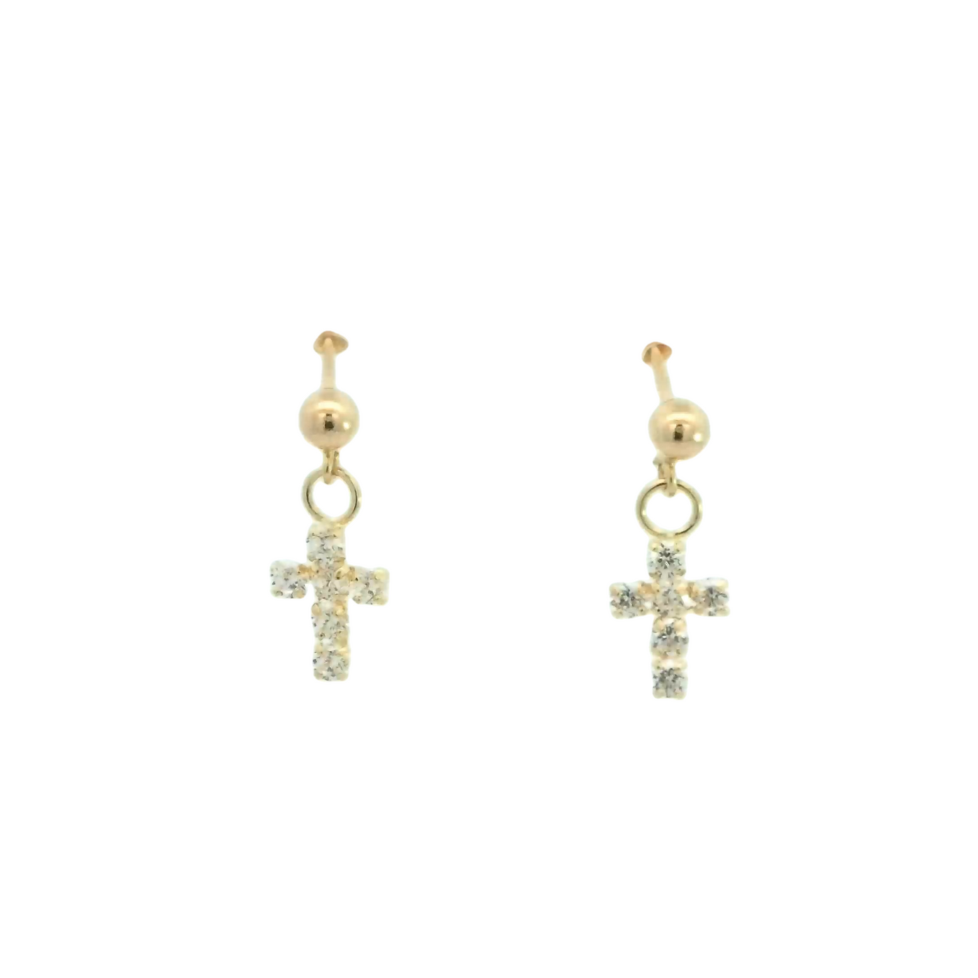 14KE 0.6G 
CROSS CZ 
CLEAR DANGLE