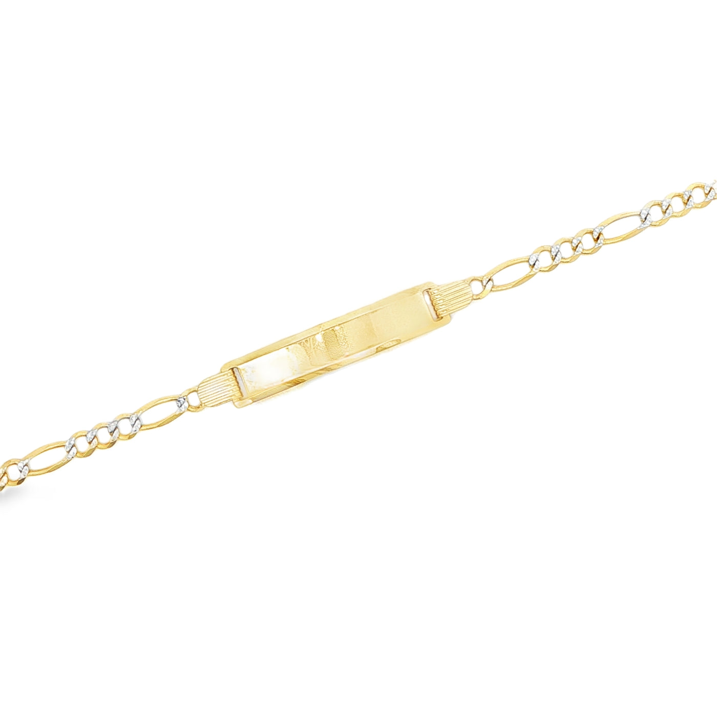 14 KARAT FIGARO BRACELET LENGTH 6 WEIGHT: 3.8G : I