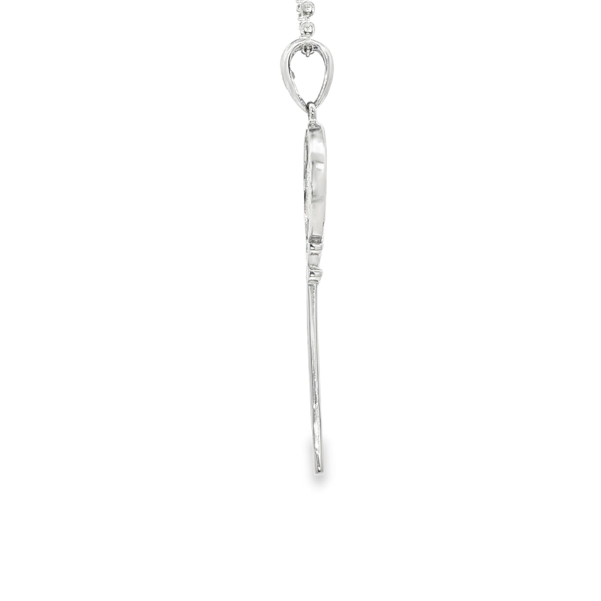 PENDANT 14K W Key 2.1g Love