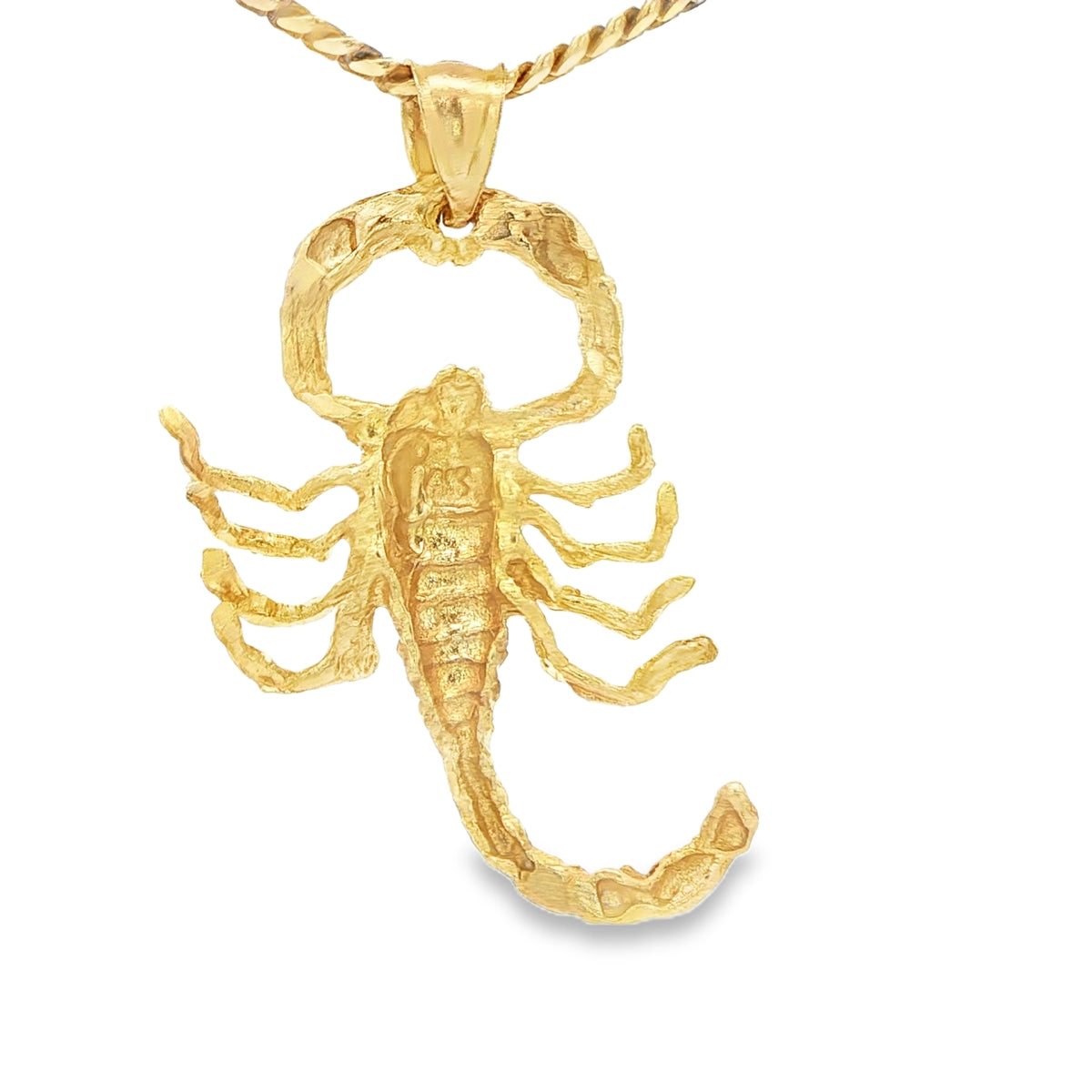 PENDANT 14KP 6.8G SCORPIAN DC TEXTURED