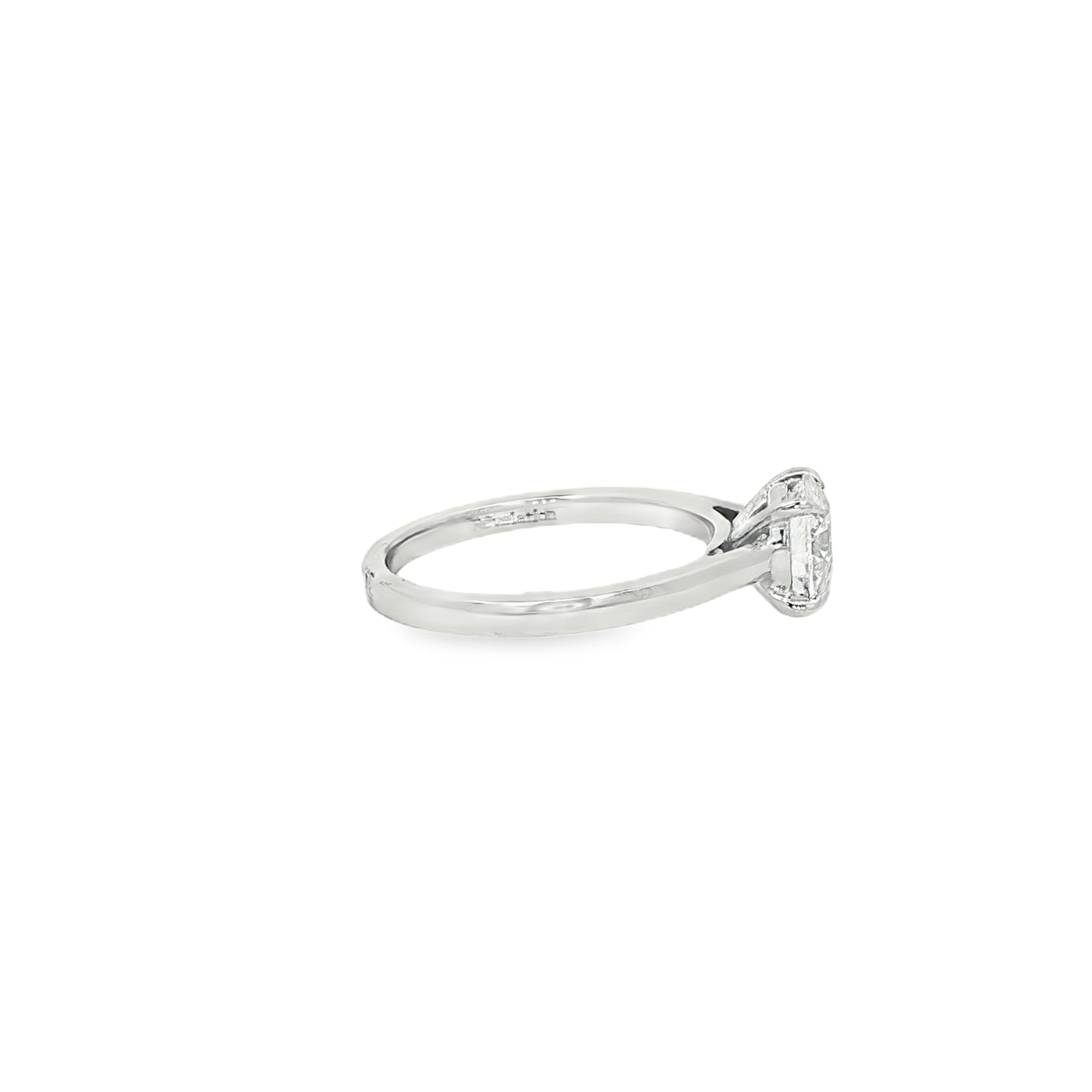 LABGROWN       14K WHITE ENGAGEMENT SOLITARY #7  D
