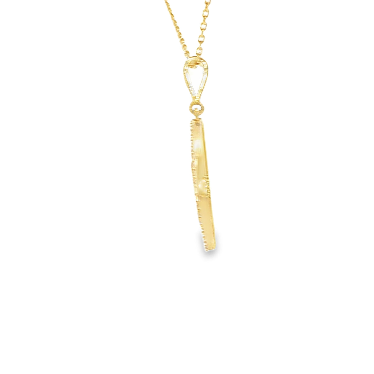 14K PENDENT 2.4G MEDALLION CZ STAR OF DAVID SUNBUR