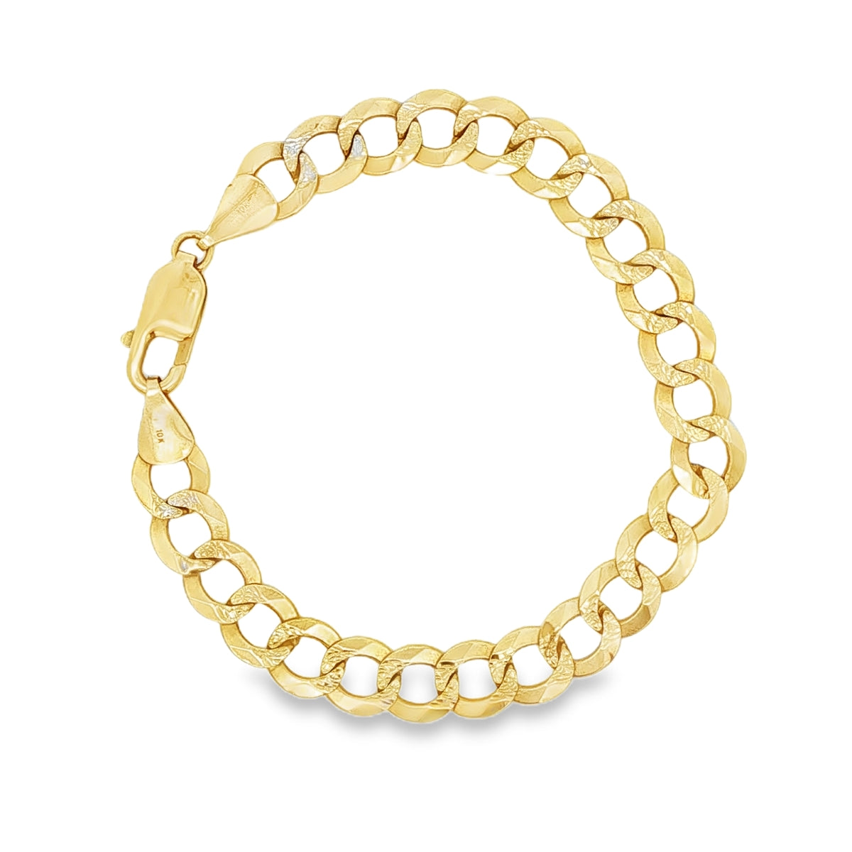 14 KARAT CUBAN ITALIAN CURB BRACELET LENGTH 10 WEI