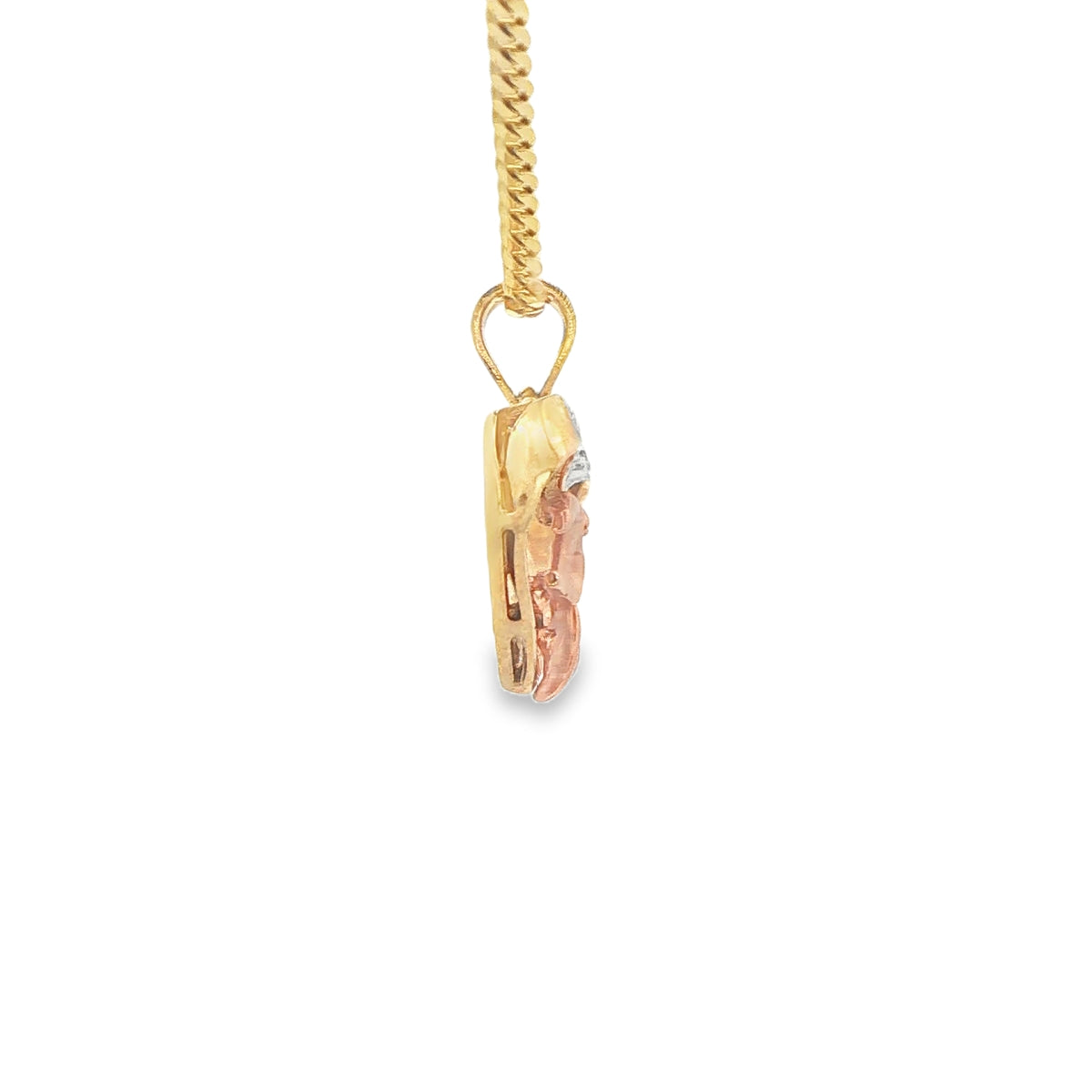 PENDANT 14K 2.5 G 15 HEART 3TONE