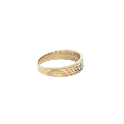 14 KARAT RING SIZE 7.25 WEIGHT: 3.1G : 4.9MM CZ 2