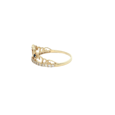 14 KARAT RING SIZE 7.5 WEIGHT: 1.9G : CZ QUINCE 15