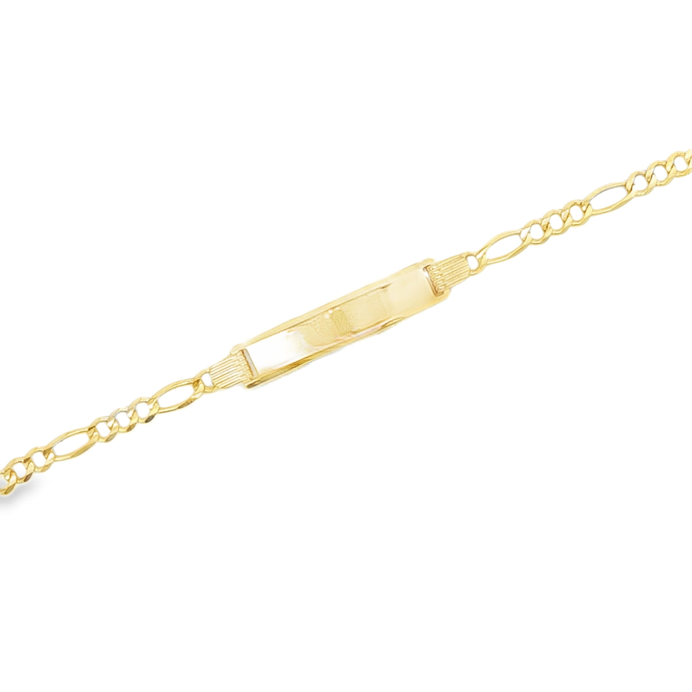 14 KARAT FIGARO BRACELET LENGTH 6 WEIGHT: 3.8G : 3