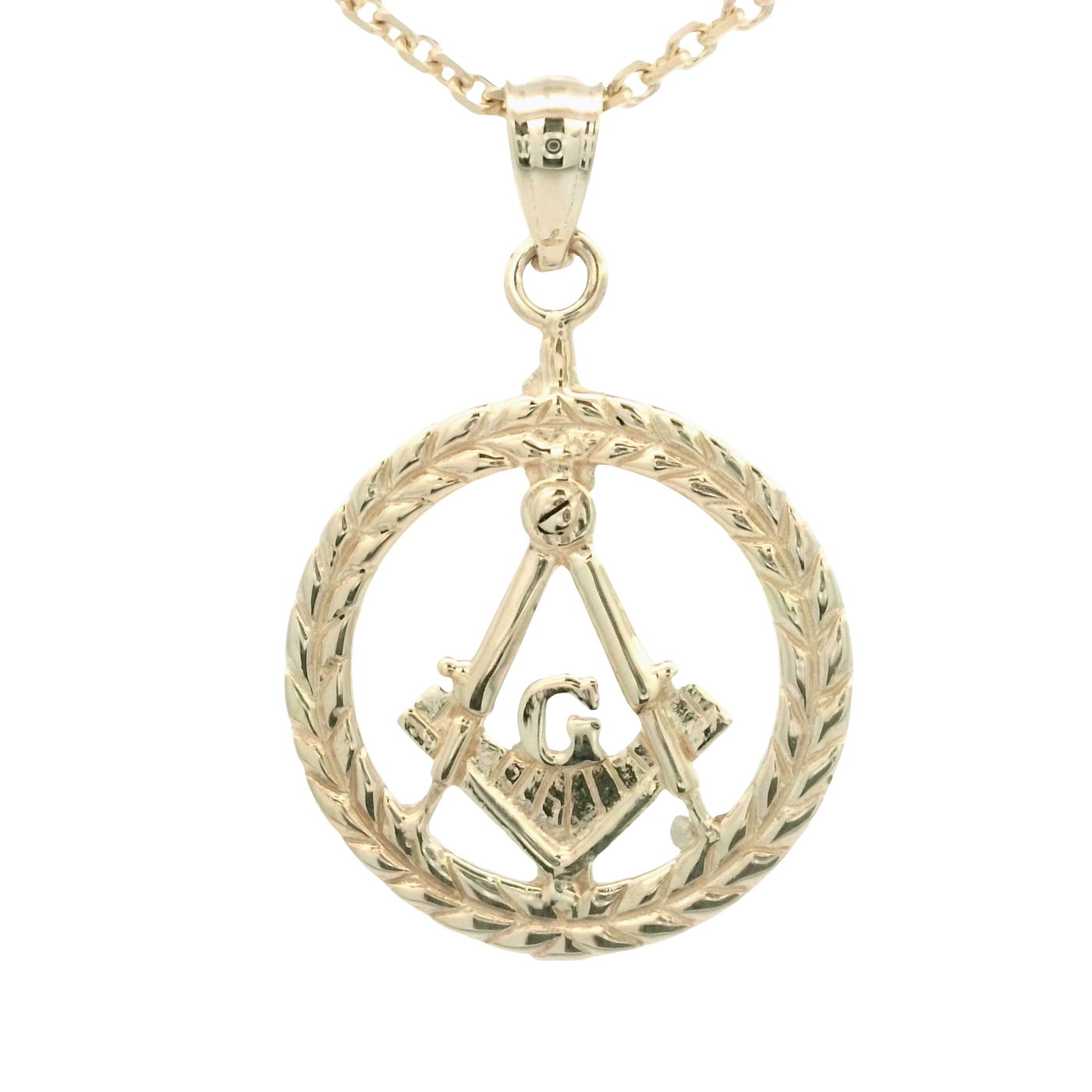 PENDANT 14KP MASON ROUND