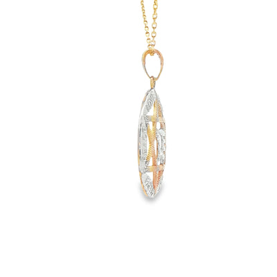 PENDANT 14KP 2.5G STAR OF DAVID 2TONE