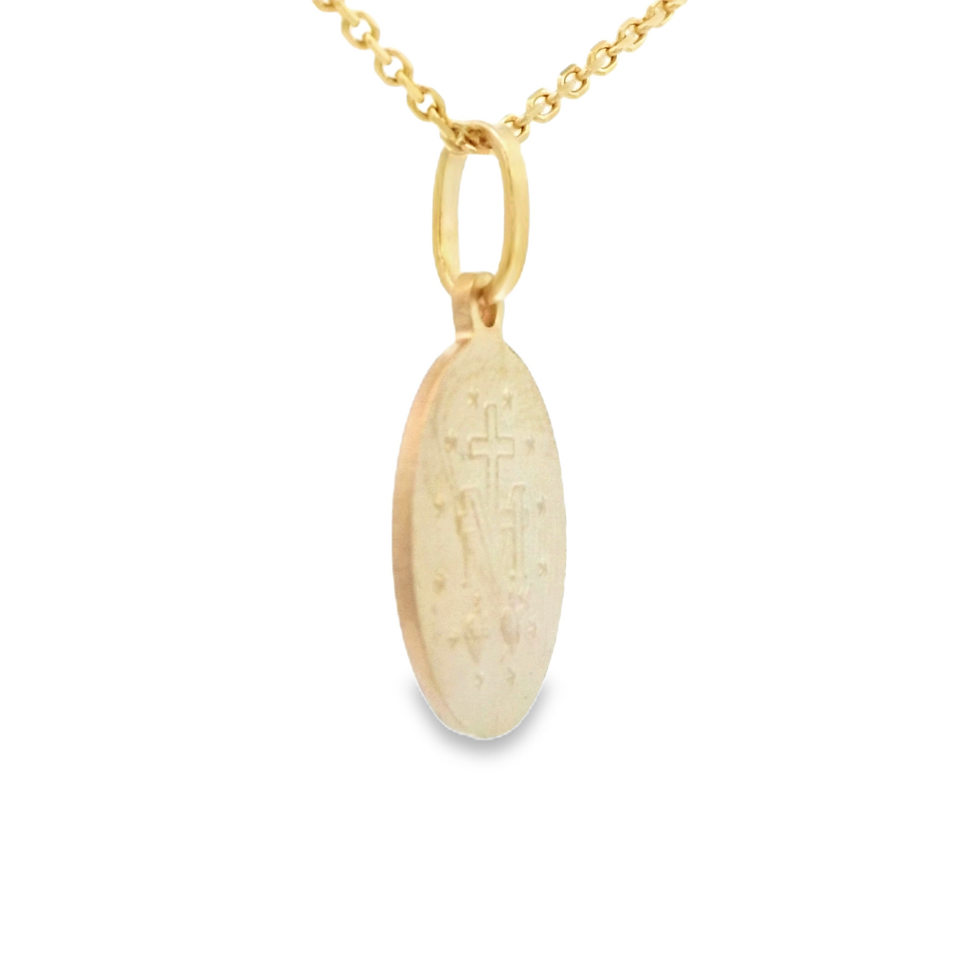 14K  PENDANT  MILAGROSA VIRGEN MARY OVAL