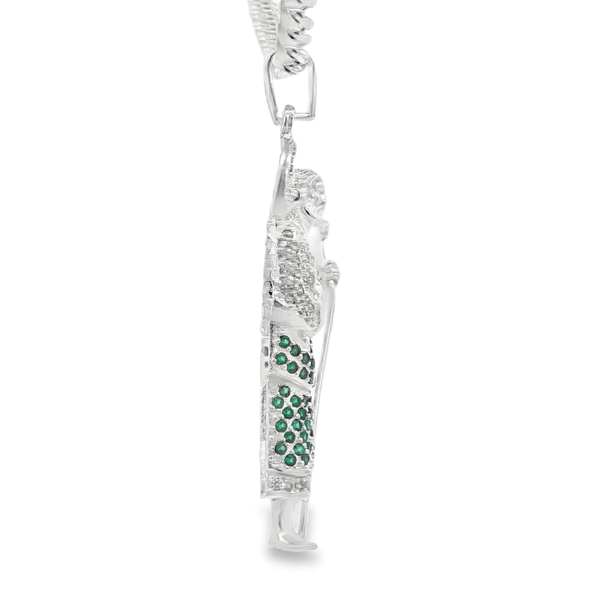 STERLING SILVER CHARM CZ ST JUDE