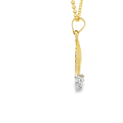 14KP PENDANT CZ PRAYING HANDS