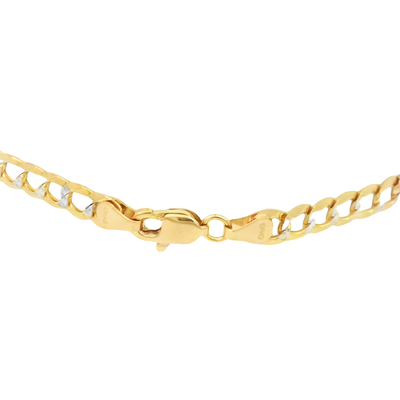 14K Diamond Cut Cuban Italian Curb ID Bracelet