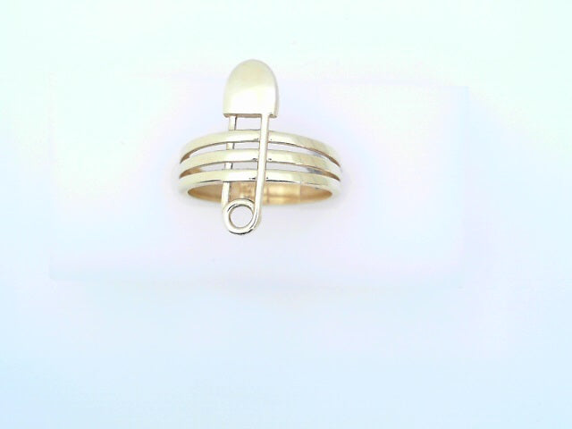 14KR 2.9G SAFETY PIN #7 STRIPE NEGATIVE SPACE SAFE