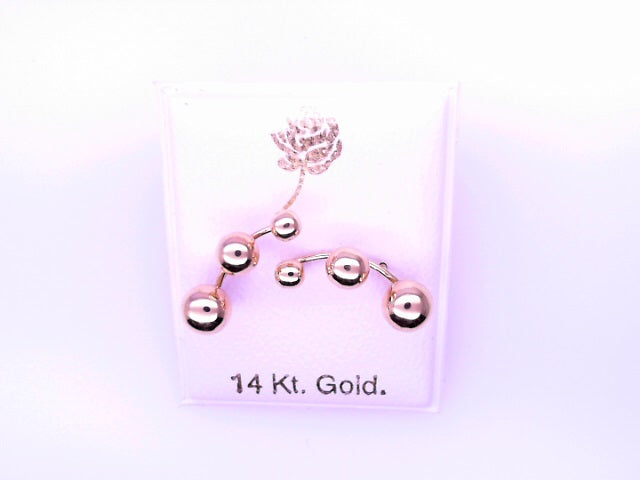 14 KARAT STUD EARRINGS WEIGHT: 0.8G : 5MM CZ CLEAR