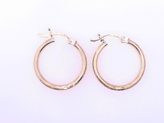 EARRINGS 14 KARAT SATIN SMALL HOOP EARRINGS WEIGHT