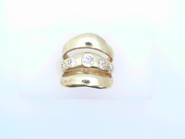 14KR 7.2G FANCY #53/4 CZ WAVEY OPEN WORK