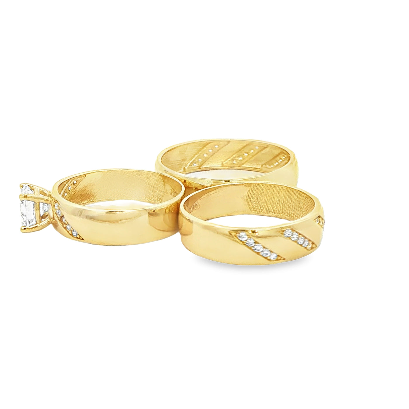 14 KARAT RING SIZE 7.25 WEIGHT: 2.1G : 5MM CZ 3 SL