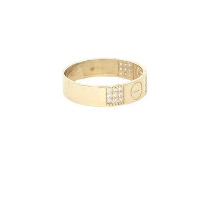 14 KARAT RING SIZE 10 WEIGHT: 2.8G : 5.2MM CZ SCRE