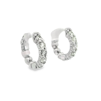 14KE W 4.8G DIAMOND 1.0CTW HOOP ER0558W13