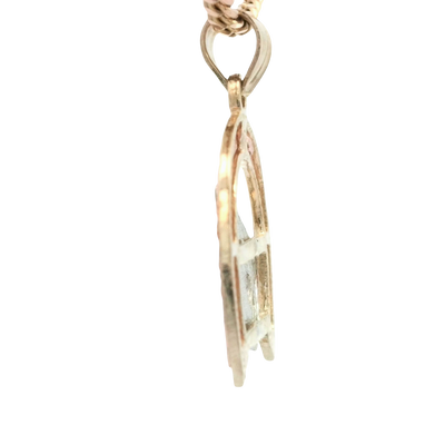PENDANT 10K 2.2G HORSE 3TONE