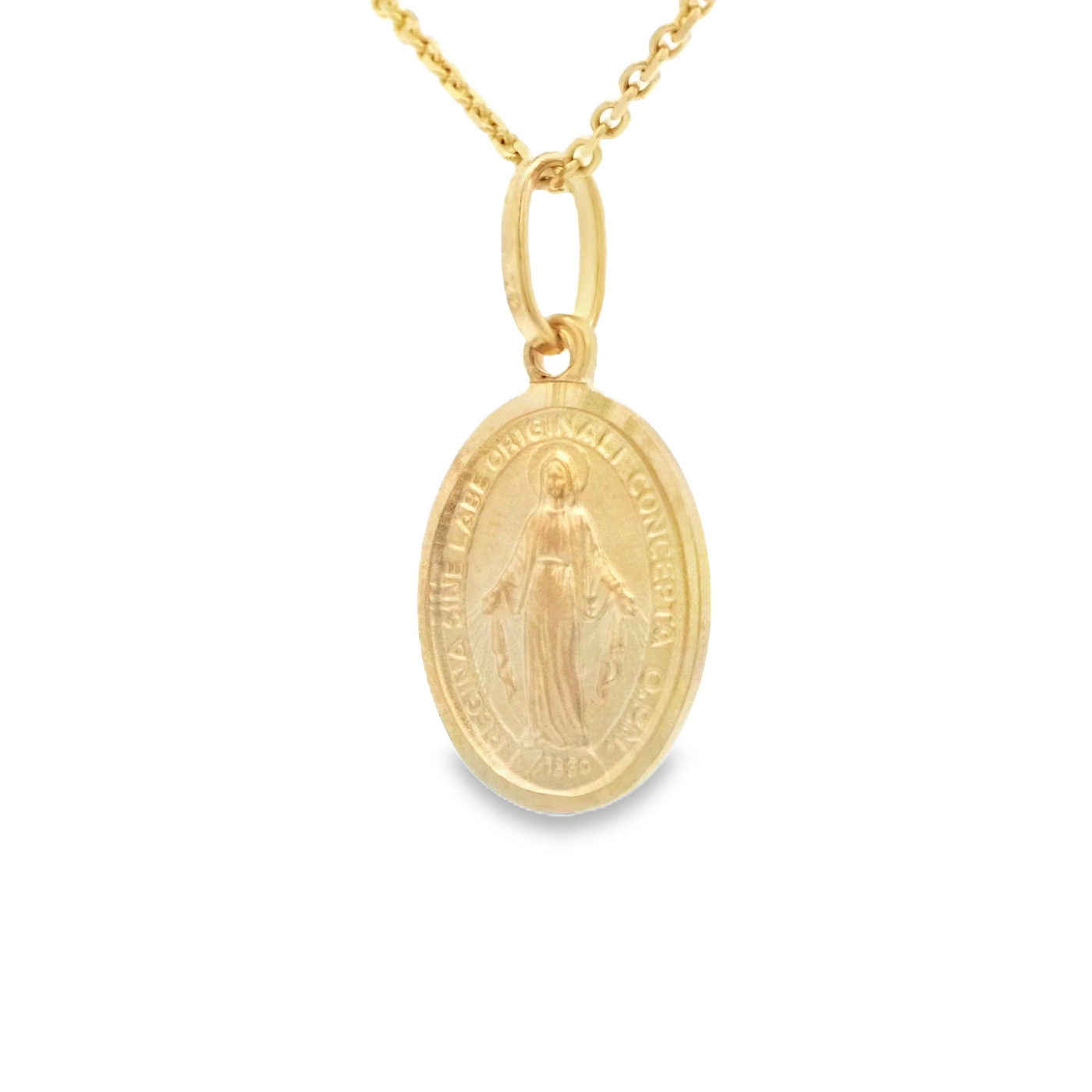 14K  PENDANT  MILAGROSA VIRGEN MARY OVAL
