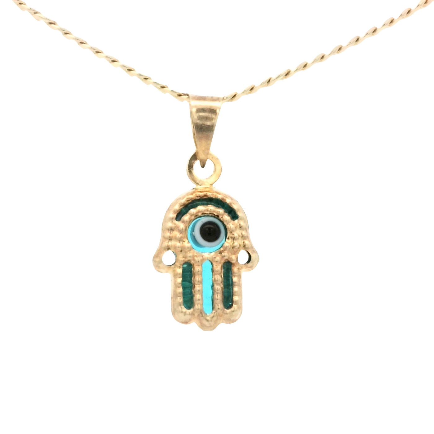 PENDANT 14K HANSMA EVIL BLUE MILIGRAIN