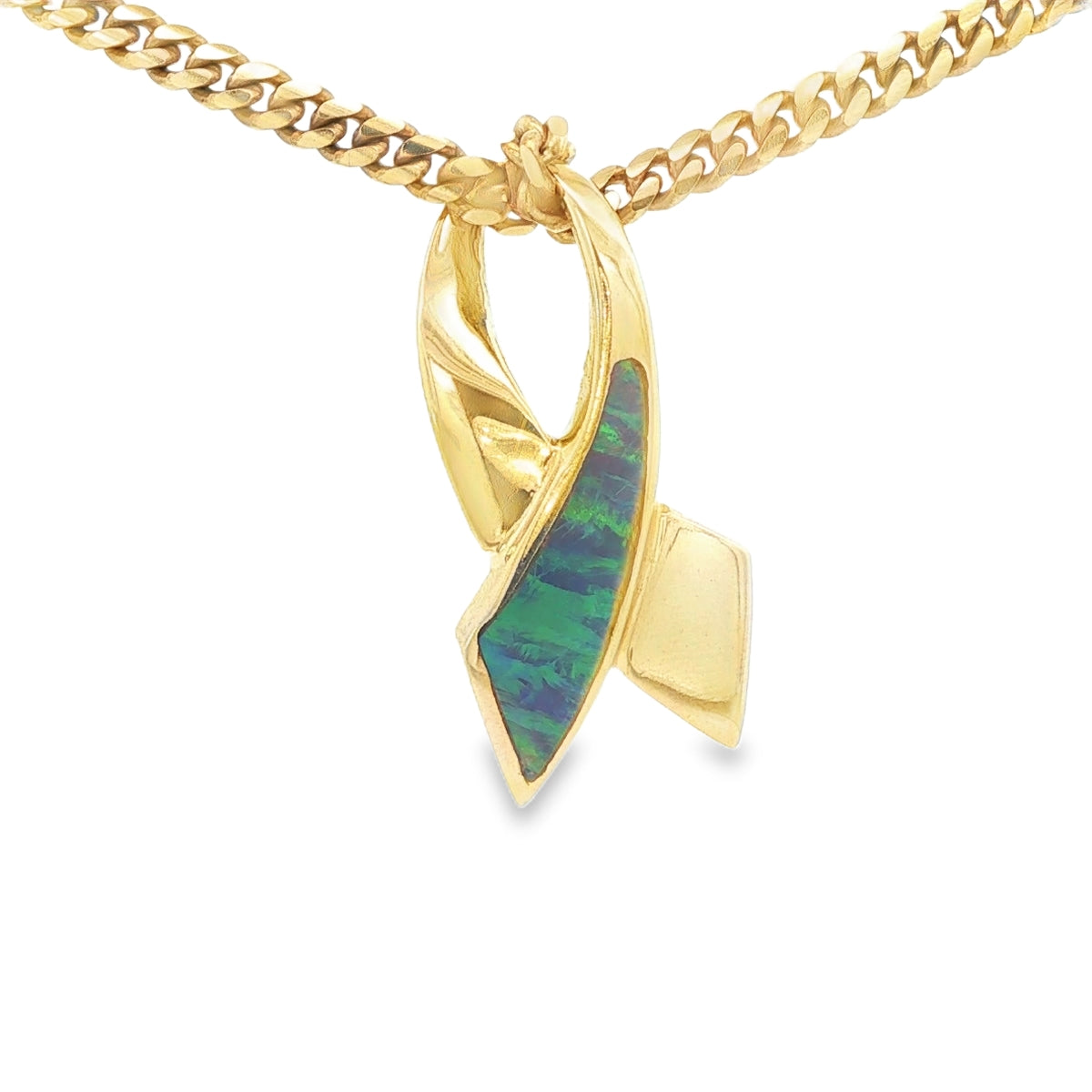 14KP 4.2G PENDANT 1.2'' LAB OPAL