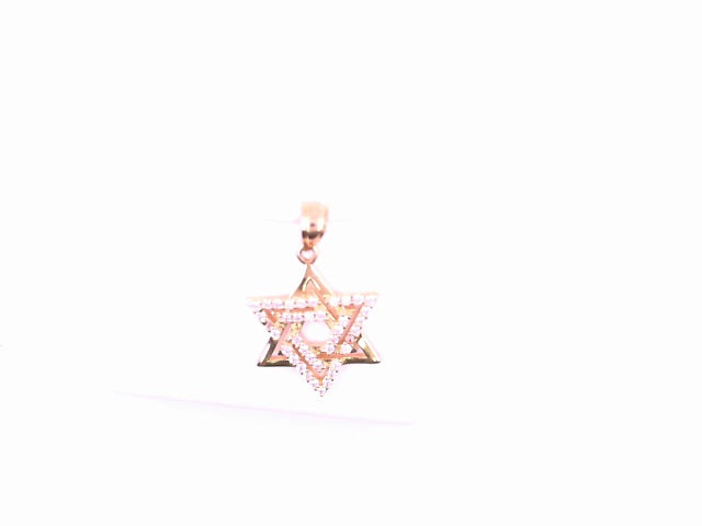 PENDANT 14K 1.1G STAR CZ STAR OF DAVID