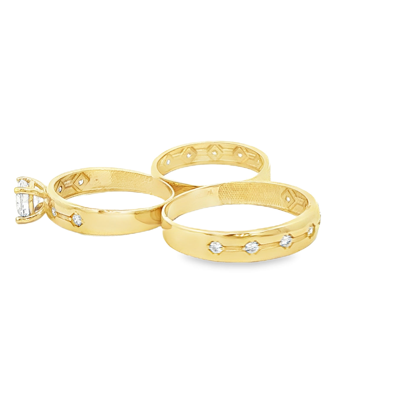 14 KARAT RING SIZE 7.25 WEIGHT: 2.0G : 4MM CZ SOLI