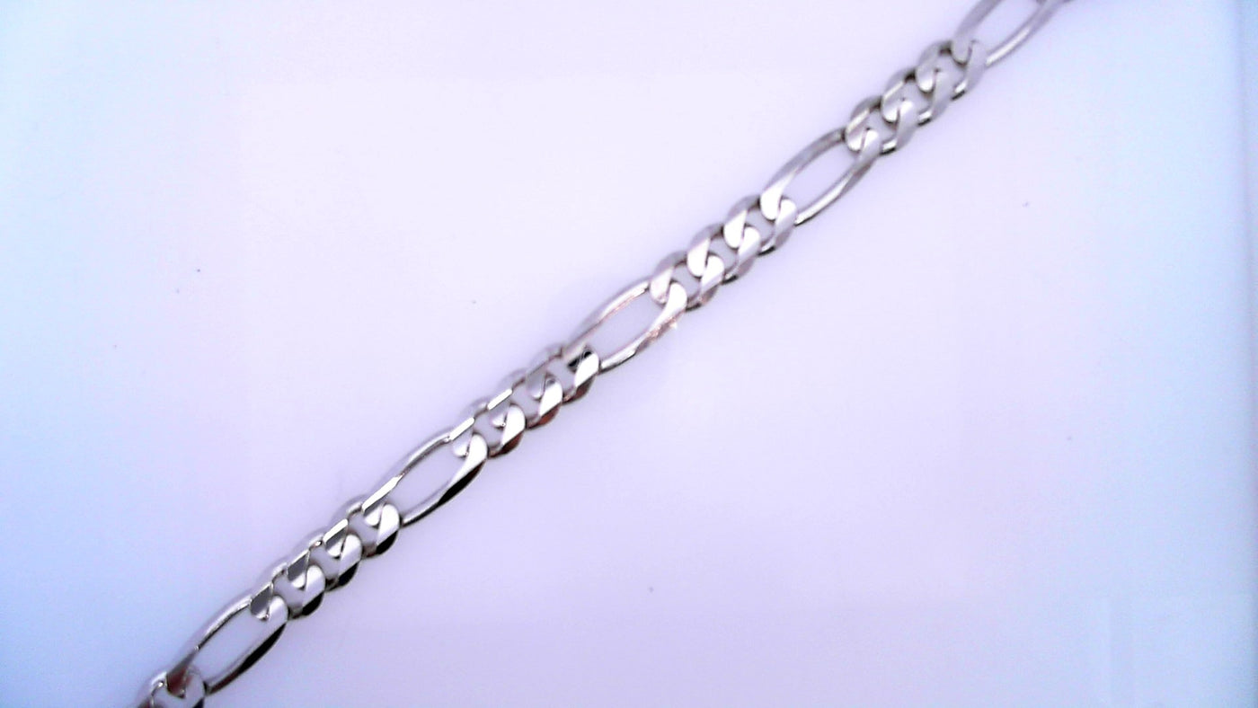 14 KARAT FIGARO BRACELET LENGTH 8 WEIGHT: 15.6 : 6