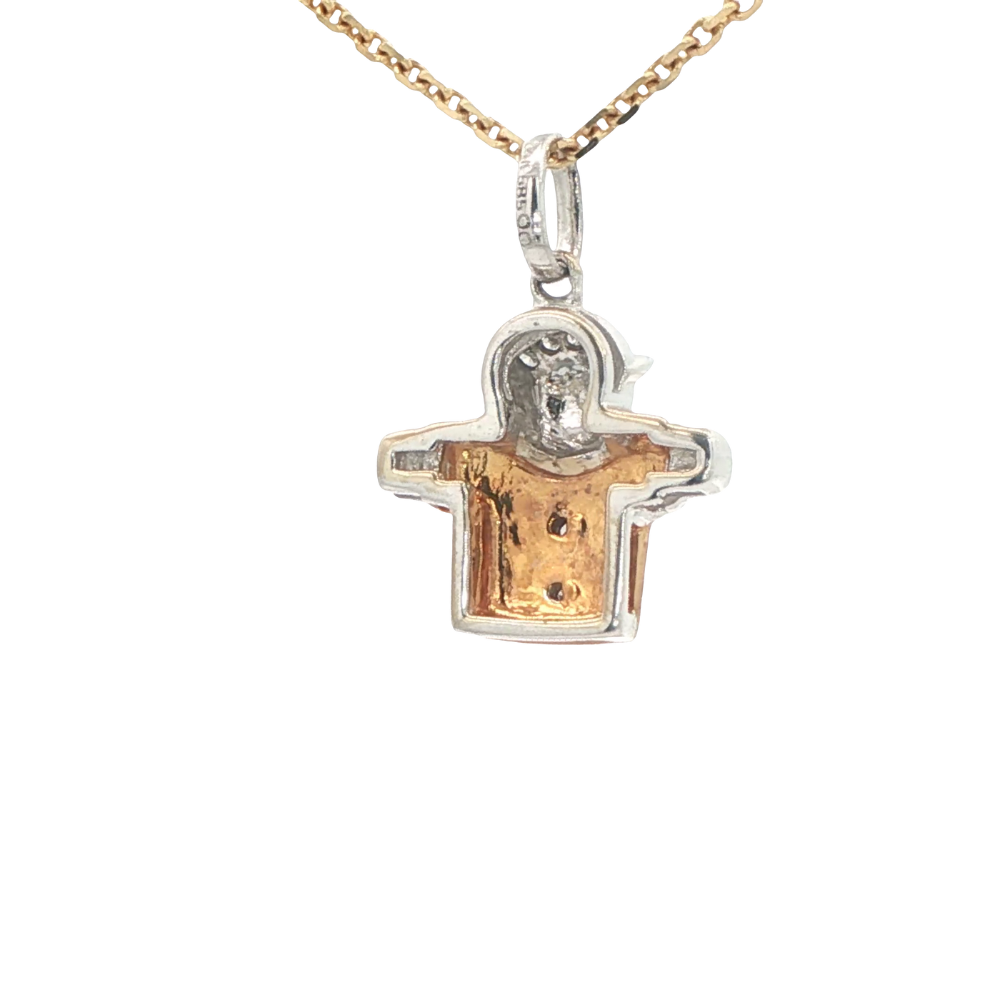 PENDANT 14KP CzBoy Y/W FANCY 2TONE