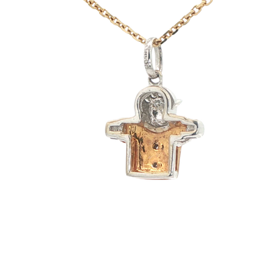 PENDANT 14KP CzBoy Y/W FANCY 2TONE