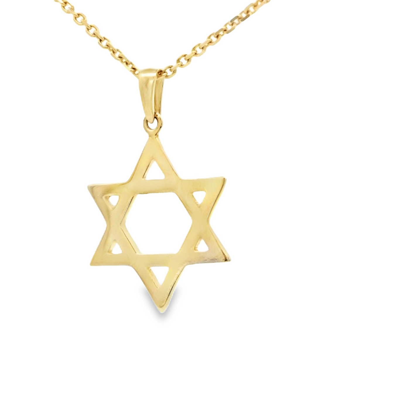 PENDANT 14K STAR STAR OF DAVID POLISHED