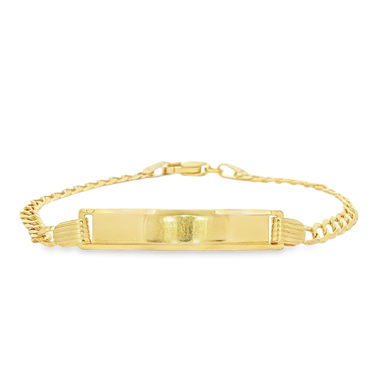 14 KARAT CUBAN ITALIAN CURB BRACELET LENGTH 6 WEIG